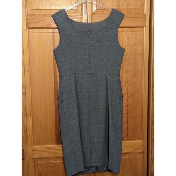 Magaschoni US 6 Sleeveless Fitted Wool Sheath Career Dress Gray - Picture 10 of 14
